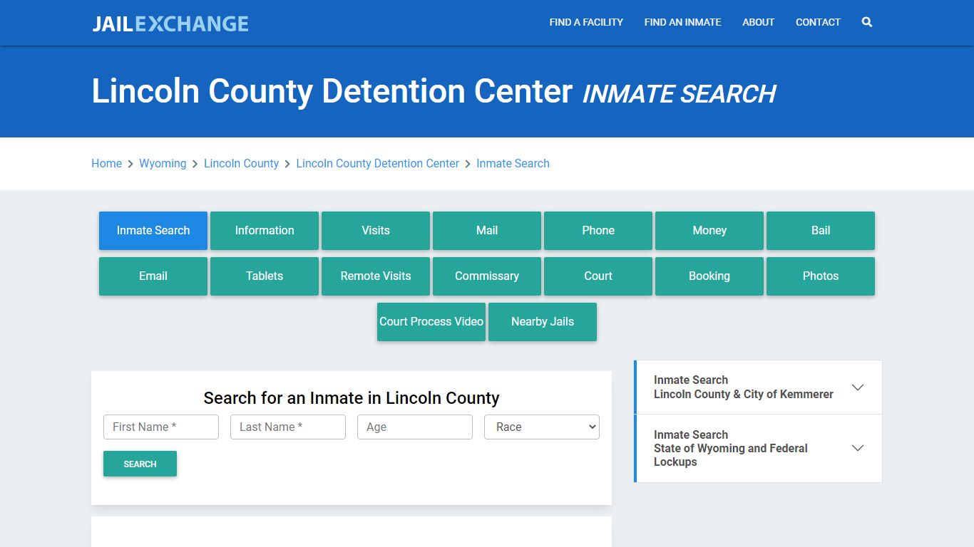 Lincoln County Detention Center Inmate Search - Jail Exchange